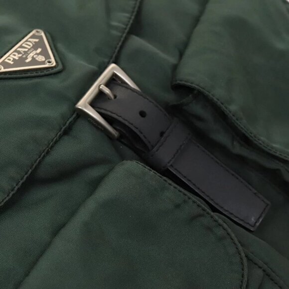 PRADA Backpack Nylon Green Silver Auth - Picture 7 of 15